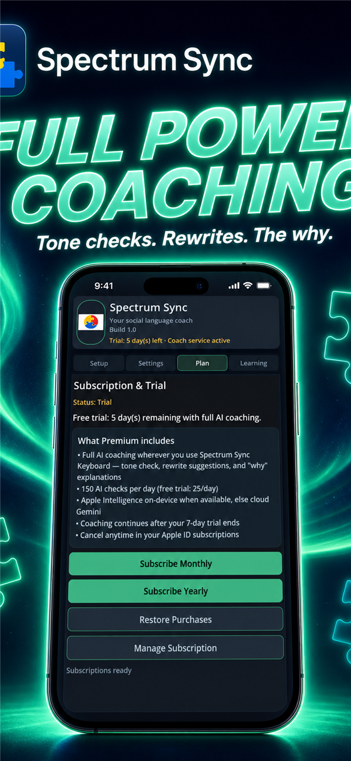 Spectrum Sync iOS — premium