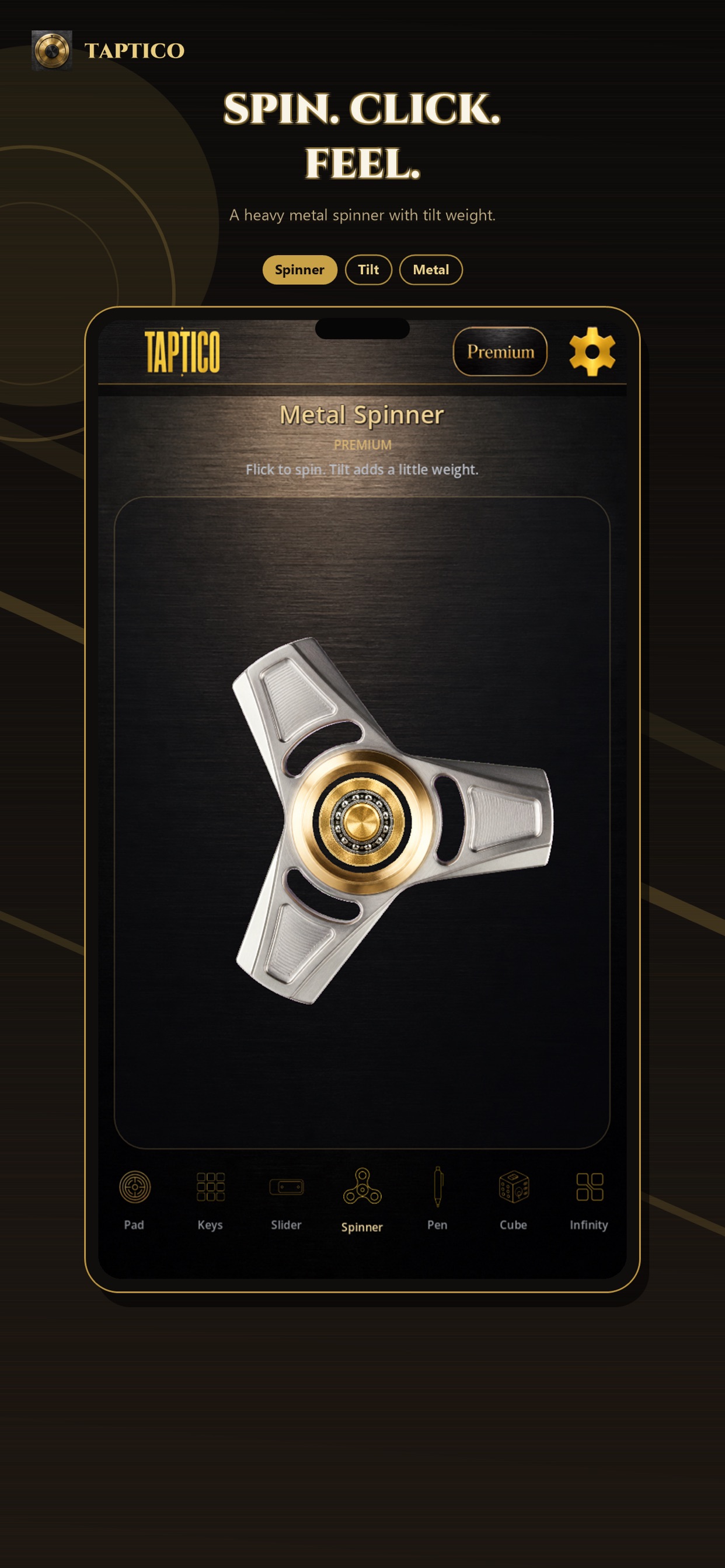 Taptico — spin and feel