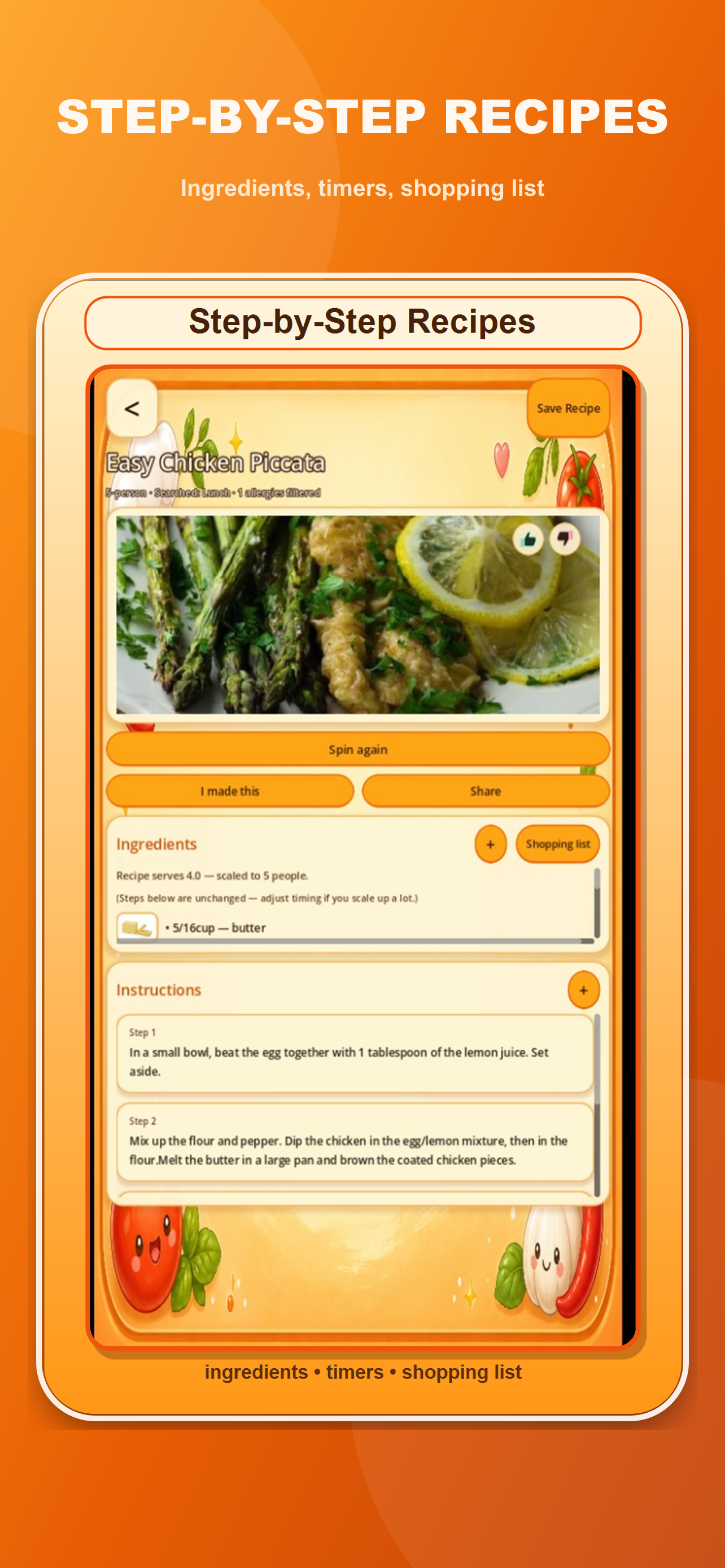 What's 4 Dinner — step-by-step recipes